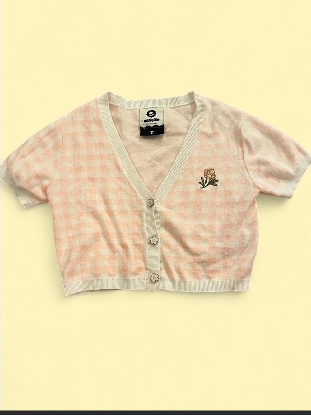 Carmico short-sleeve cropped knit cardigan